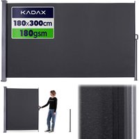 Markiza boczna tarasowa Tresson 300 x 180 cm 180 g/m² szara