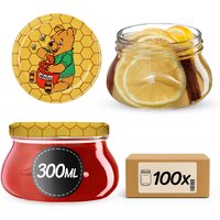 Słoiki na przetwory Raja 300ml 100szt fi 82 mm + wieczka "Miód"