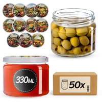 Słoiki na przetwory Sonka 330ml fi 82 mm 50szt + wieczko Warzywa mix