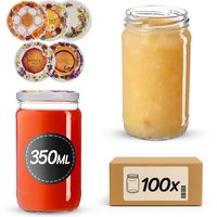 Słoiki na przetwory Gera 350ml fi 66 mm 100szt + wieczko Miodowy mix