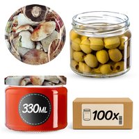 Słoiki na przetwory Sonka 330ml 100szt fi 82 mm + wieczka "Grzyby"