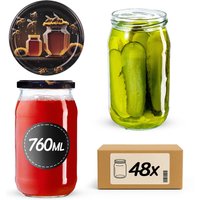 Słoiki na przetwory Niva 760ml fi 82 mm 48szt + wieczko Miód czarny