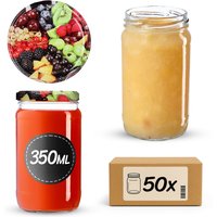 Słoiki na przetwory Gera 350ml fi 66 mm 50szt + wieczka "Owoce"