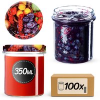 Słoiki na przetwory Avila 350ml 100szt fi 82 mm + wieczka "Mix owoców"