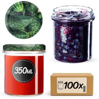 Słoiki na przetwory Avila 350ml 100szt fi 82 mm + wieczka "Ogórki II"