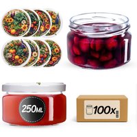 Słoiki na przetwory Denia 250ml 100szt fi 82 mm + wieczko "Warzywny mix"