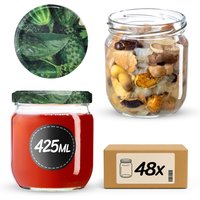 Słoiki na przetwory Salla 425ml 48szt fi 82 mm + wieczka "Ogórki II"