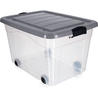 Plastikowy pojemnik na kółkach Vado 60L, szary