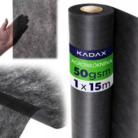 Agrowłóknina ogrodowa Nespoux ściółkująca 1 x 15 m 50 g/m² czarna