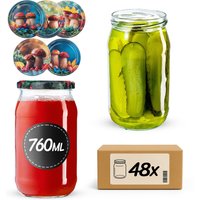Słoiki na przetwory Niva 760ml fi 82 mm 48szt + wieczko Grzyb polski