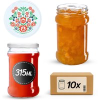 Słoiki na przetwory Seno 315ml 10szt fi 66 mm + wieczka "Folklor"