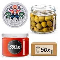 Słoiki na przetwory Sonka 330ml fi 82 mm 50szt + wieczko Kogut
