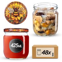 Słoiki na przetwory Salla 425ml fi 82 mm 48szt + wieczko Bee of the fusion