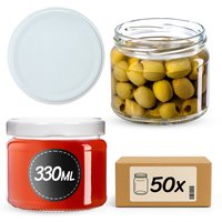 Słoiki Sonka 330ml 50szt fi 82 mm + wieczka białe