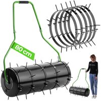 Walec ogrodowy Thann 80 cm 62L z kolcami czarny