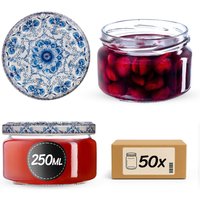 Słoiki na przetwory Denia 250ml 50szt fi 82 mm + wieczko "Ceramics 2"