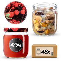 Słoiki na przetwory Salla 425ml 48szt fi 82 mm + wieczka "Owoce leśne"