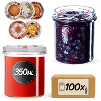 Słoiki na przetwory Avila 350ml fi 82 mm 100szt + wieczko Miodowy mix
