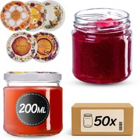 Słoiki na przetwory Lerma 200ml 50szt fi 66 mm + wieczka "Słodki miód"