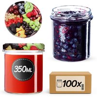 Słoiki na przetwory Avila 350ml 100szt fi 82 mm + wieczka "Owoce leśne"