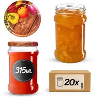Słoiki na przetwory Seno 315ml 20szt 66mm + wieczka "Papryka"