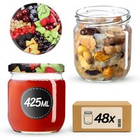 Słoiki na przetwory Salla 425ml 48szt fi 82 mm + wieczka "Mix owoców"