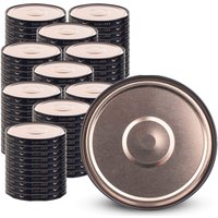 Metalowe wieczka do słoików Valsta 100szt fi 66 mm czarno-złote Orbit