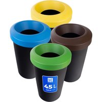 Kosz na śmieci Givry 4 x 45 L czarny