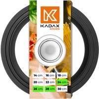 Pokrywa szklana multisize Aiola na garnek 24-28 cm z srebrnym okrągłym uchwytem