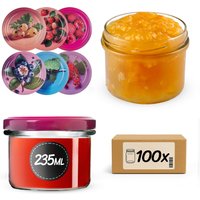 Słoiki na przetwory Tartu 235ml fi 82 mm 100szt + wieczko Jagodowy mix