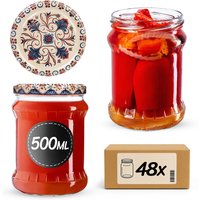 Słoiki na przetwory Kisko 500ml fi 82 mm 48szt + wieczko Ceramics 3