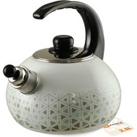 Czajnik emaliowany Melay z gwizdkiem 2,5L "Trójkąty"