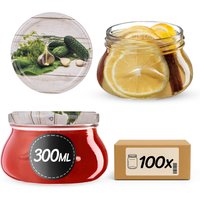 Słoiki na przetwory Raja 300ml fi 82 mm 100szt + wieczko Ogórek
