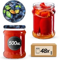 Słoiki na przetwory Kisko 500ml 48szt fi 82 mm + wieczka "Śliwki"