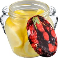Słoiki Kemi 200ml 100szt fi 66 mm + wieczka "Jagody"