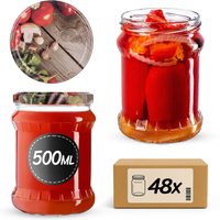 Słoiki na przetwory Kisko 500ml fi 82 mm 48szt + wieczko Warzywa
