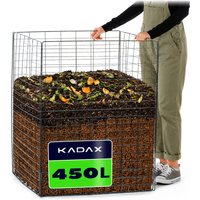 Kompostownik ogrodowy metalowy Louin 450L ciemnozielony