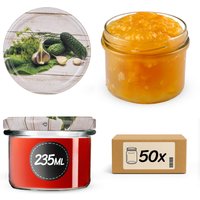Słoiki na przetwory Tartu 235ml fi 82 mm 50szt + wieczko Ogórek
