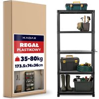 Regał plastikowy Auzon 173.5 x 74 x 36 cm