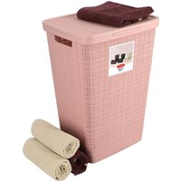 Kosz na bieliznę Curver Jute 58L pudrowy róż