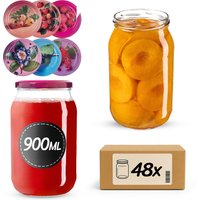 Słoiki na przetwory Simo 900ml fi 82 mm 48szt + wieczko Jagodowy mix