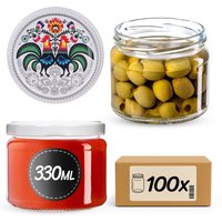 Słoiki na przetwory Sonka 330ml fi 82 mm 100szt + wieczko Kogut