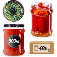 Słoiki na przetwory Kisko 500ml fi 82 mm 48szt + wieczko Ogórki czarne