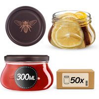 Słoiki na przetwory Raja 300ml fi 82 mm 50szt + wieczko Pszczoła
