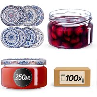 Słoiki na przetwory Denia 250ml 100szt fi 82 mm + wieczko "Bolesławiec"
