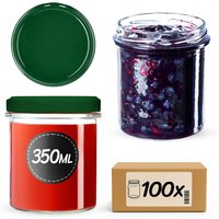 Słoiki na przetwory Avila 350ml 100szt fi 82 mm + wieczka zielone