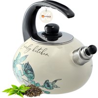 Czajnik emaliowany Marbella 2.2L „Zielone kwiatki”