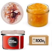 Słoiki na przetwory Tartu 235ml fi 82 mm 100szt + wieczko Pszczoła