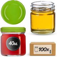 Słoiki na przetwory Halli 40ml 100szt 43 mm + wieczka zielone