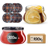 Słoiki na przetwory Raja 300ml fi 82 mm 100szt + wieczko Haftowanka